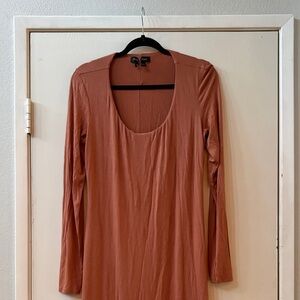 Marciano Terracotta Long Sleeve Dress